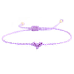 Love Ibiza heart bracelet lilac