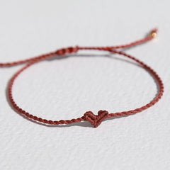 Armband klein hart hazelnoot