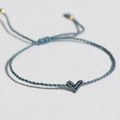 Armband klein hart denim
