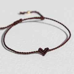 Bracelet small heart brown