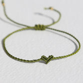 Brazalete de corazón Love Ibiza oliva
