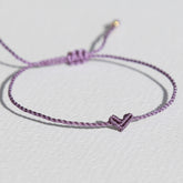 Brazalete de corazón Love Ibiza violeta