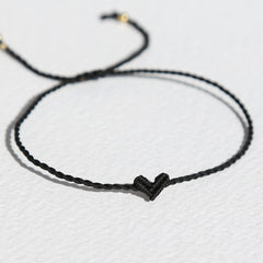 Armband klein hart zwart