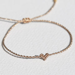 Bracelet small heart champagne