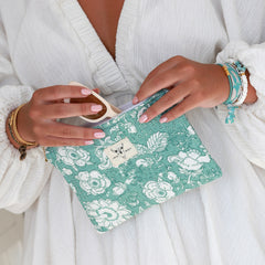 Kosmetiktasche mint flower