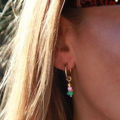 Ohrring Calpe rosa-grüner