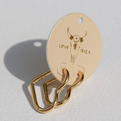 Gold earrings fine heart