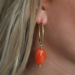 Earrings rocks orange
