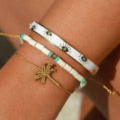 Gouden bangle evil eye