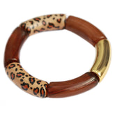Armband penne leopard light brown