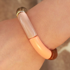 Armband penne beige gold