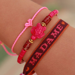 Bracelet turtle pink