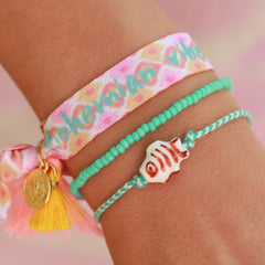 pulsera pez tropical turquesa