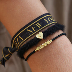 Bracelet noir moelleux