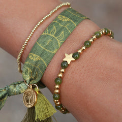 Moraira star bracelet olive stone