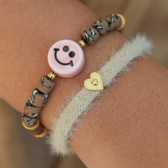 Bracelet smiley brown