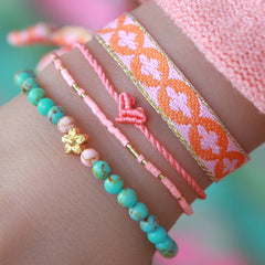 Pulsera tejida para el meñique, estilo barroco