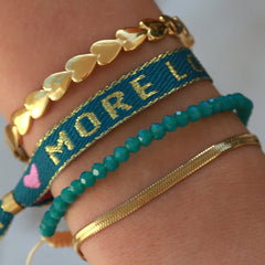 Bracelet facet emerald