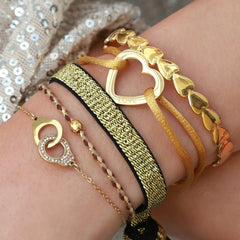 Gouden bangle hearts