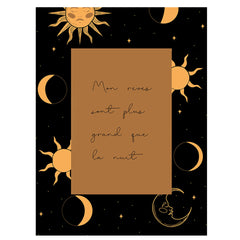 Postkaart Mon reves sont plus grand que la nuit