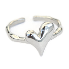 Anillo de plata corazón eterno