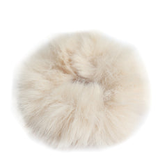 Scrunchie faux fur cream mini