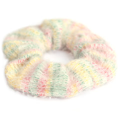 Scrunchie knitted cream melee