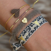 Set bracelets brown leopard
