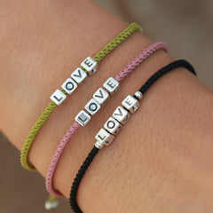 La pulsera del amor plata rosa