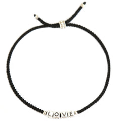 Le bracelet d'amour argent noir