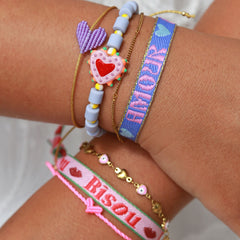 Geweven armband bisou