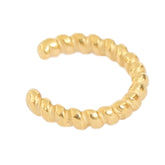 Earcuff dorado ondulado