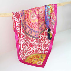 Satin Bandana-Schal barok pink