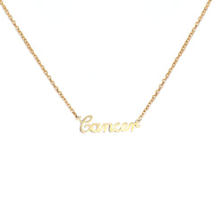 Gold necklace cancer