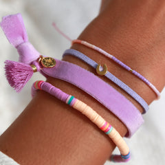 Conjunto de 2 pulseras surf moradas