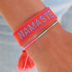 Woven bracelet namaste