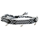 Bracelet de cheville coton aztec black