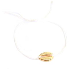 Bracelet white gold shell