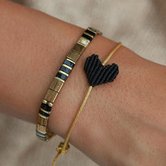 Bracelet black heart
