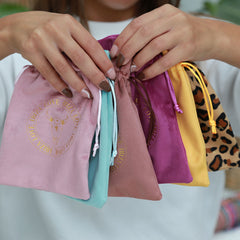 Sac cadeau velours soleil