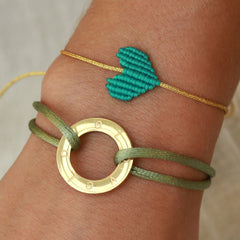 Brazalete círculo amor oliva