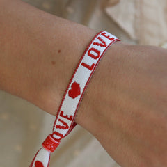 Bracelet tissé white love