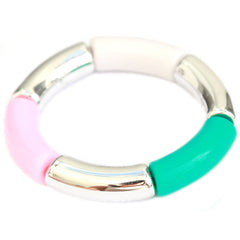 Bracelet penne white turquoise silver