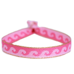 Woven bracelet pink waves