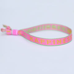 Gewebtes armband happiness