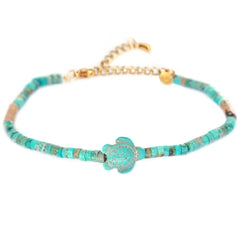 Fußkettchen turquoise turtle