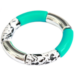 Armband penne splash turquoise silver