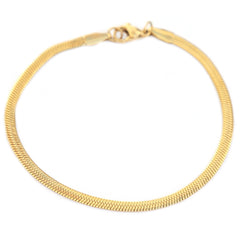 Pulsera de oro con cadena minimalista