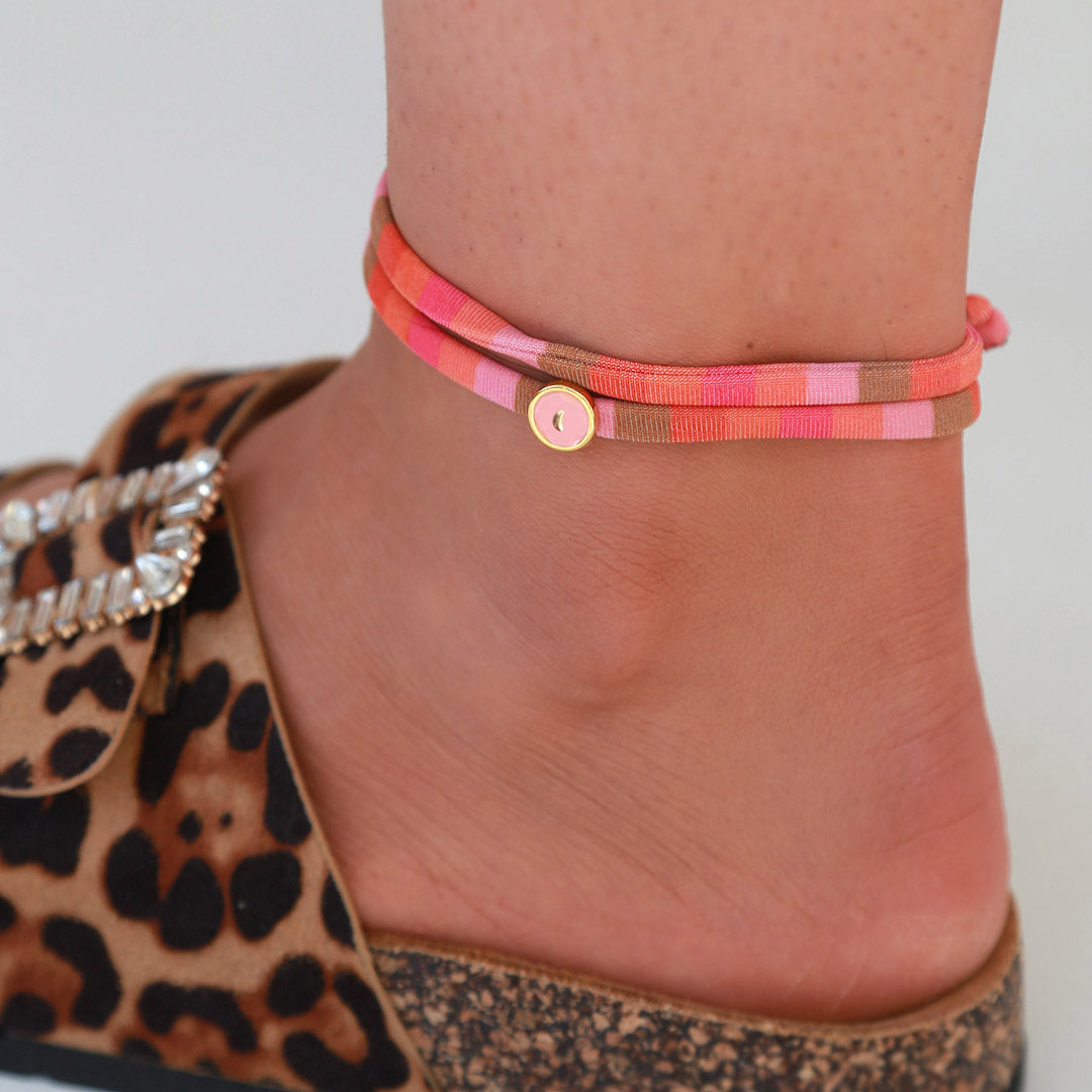 Anklet wrap peach moon