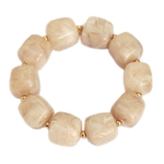 Pulsera cubo beige